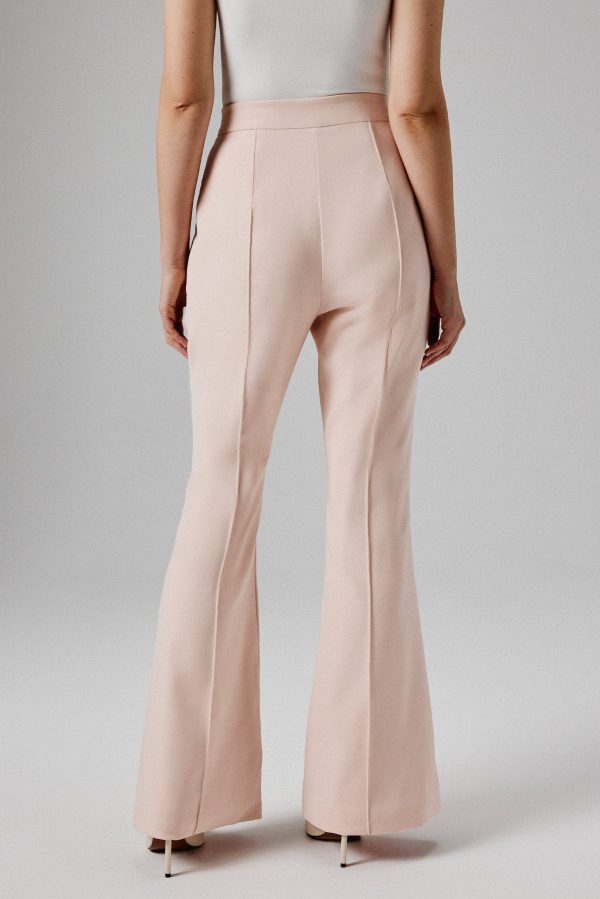 EMELIE Tailored Fit and Flare Trousers in Light Pink - Image 3