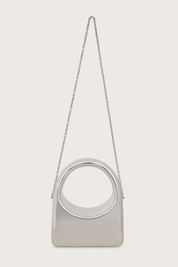EMMY Sculpted Acrylic Hand Bag in Silver - Image 2
