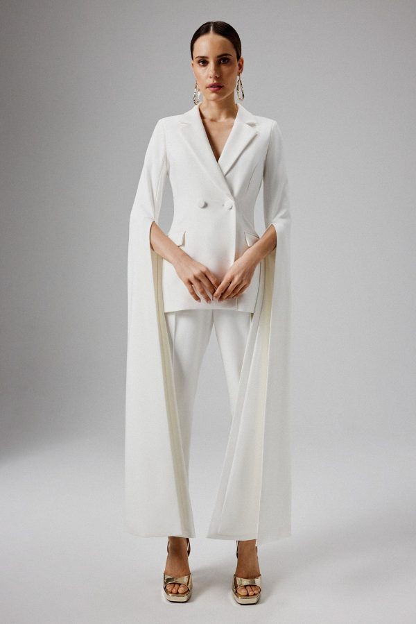 AMARIA Tailored Trousers in White - Image 4